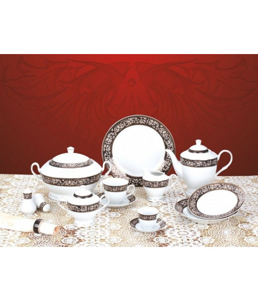 Столовый набор из фарфора 57пр Peterhof HZ-57R Florance