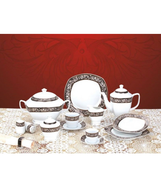 Столовый набор из фарфора 57пр Peterhof HZ-57S Florance