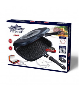Сковорода-гриль двухсторонняя из литого алюминия 32 см Peterhof PH-25343-32